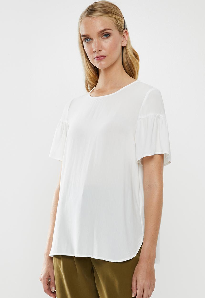 Vero Moda - Bethany button top - white