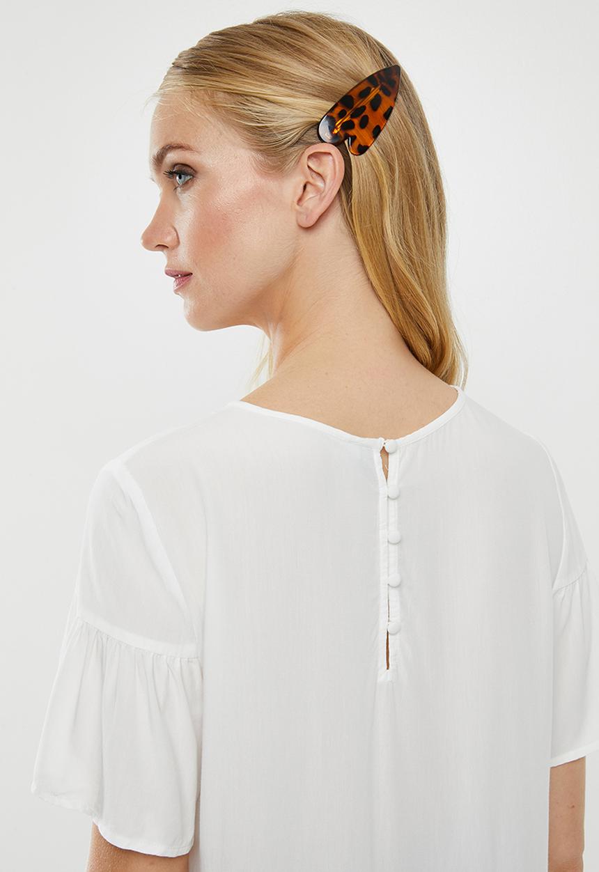 Vero Moda - Bethany button top - white