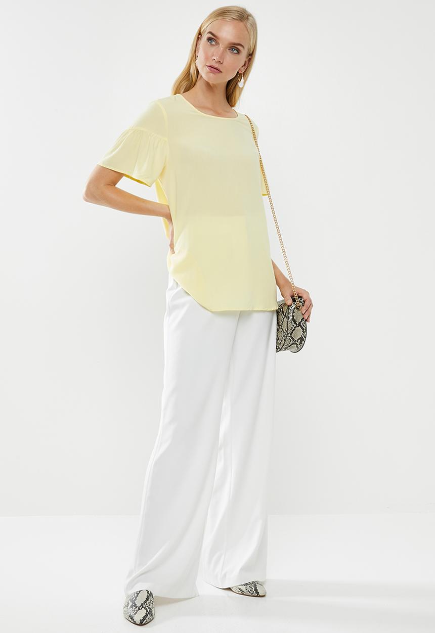 Vero Moda - Bethany button top - yellow