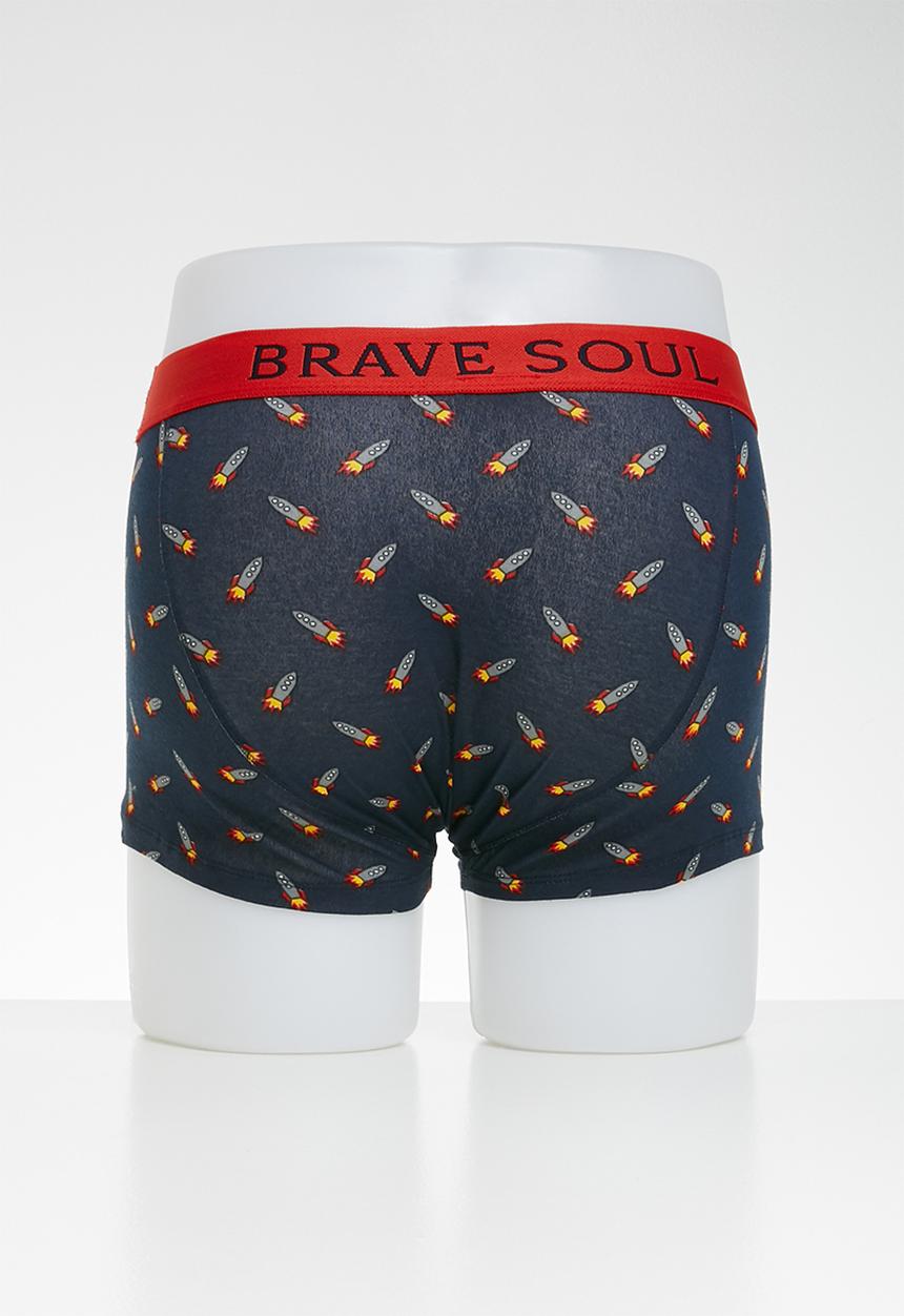 Brave Soul - Rocket 2 pack boxers - grey & navy