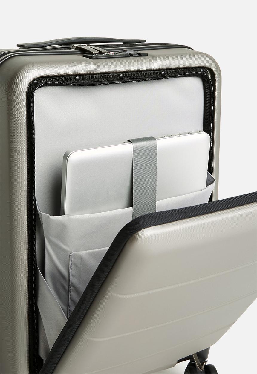 Escape Society - Carry-On with Front Loading Laptop  Pocket - gunmetal grey