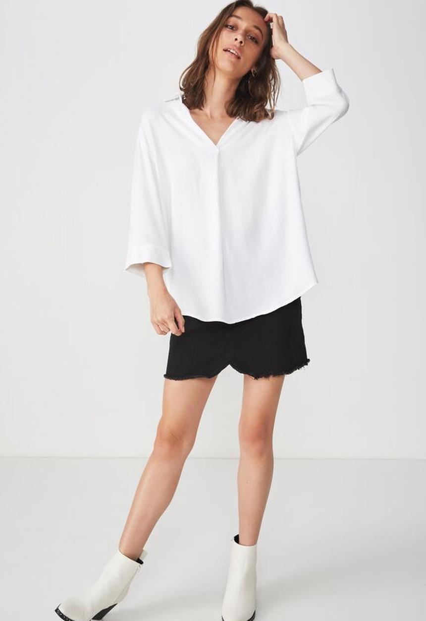 Cotton On - Lexie popover shirt  - white