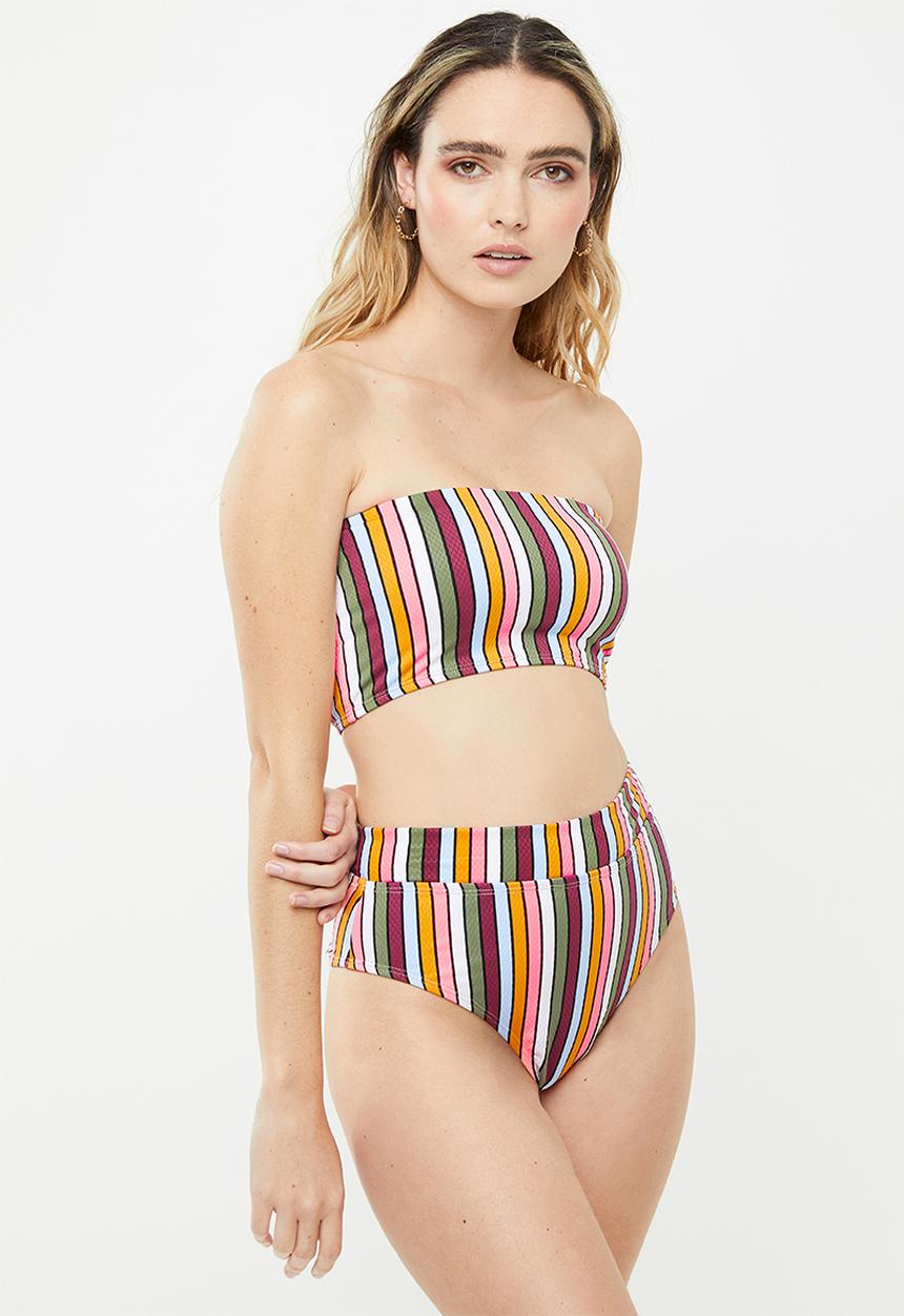 Cotton On - Highwaisted banded cheeky bikini bottom - multi