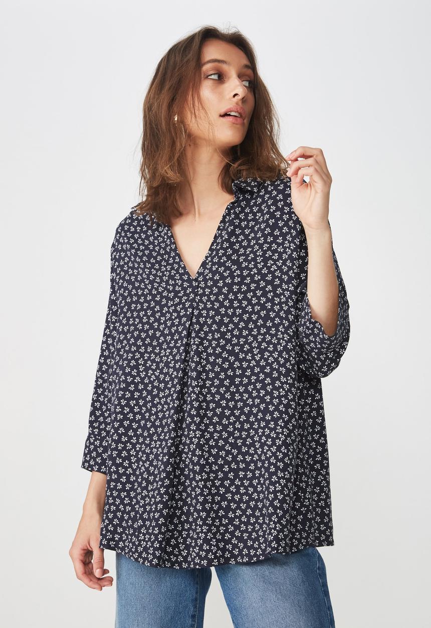 Cotton On - Lexie popover shirt  - navy