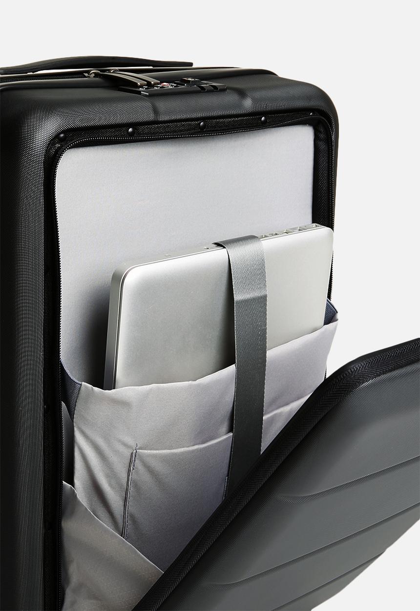 Escape Society - Carry-On with Front Loading Laptop  Pocket - matte black