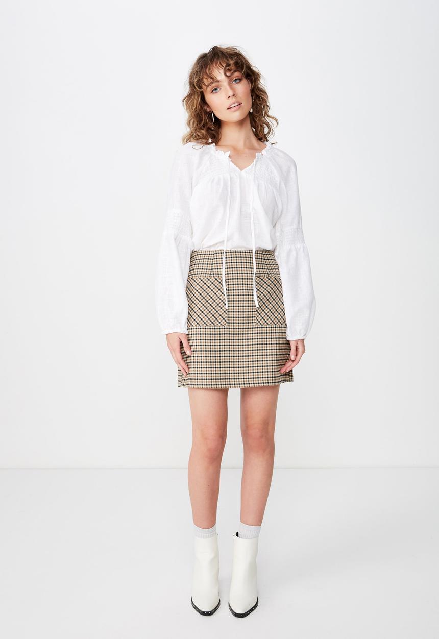 Cotton On - Breanne blouson sleeve top  - white