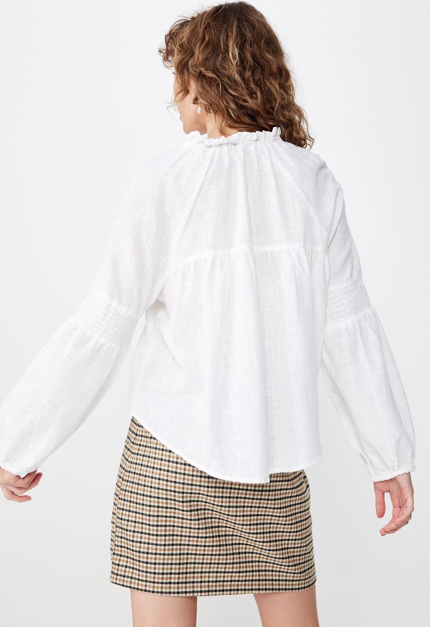 Cotton On - Breanne blouson sleeve top  - white