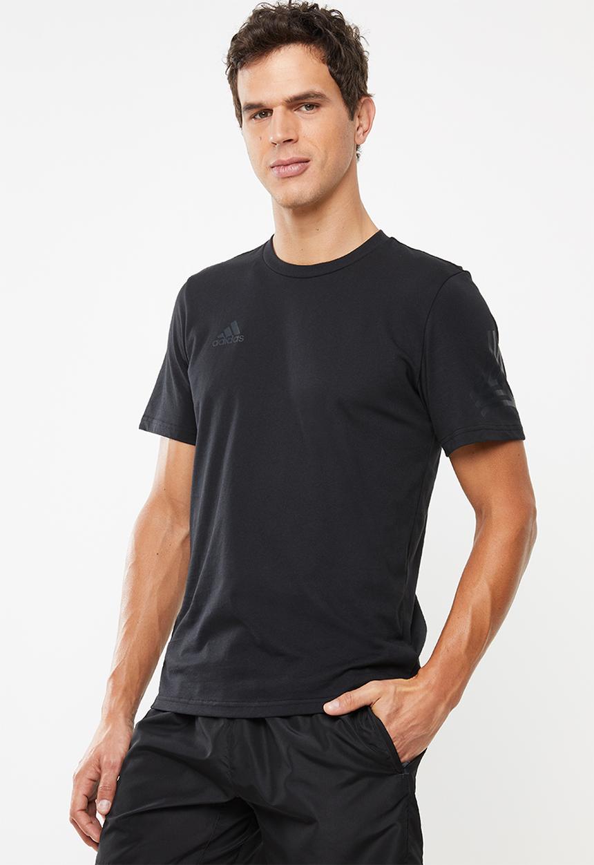 adidas Performance - Tan logo tee - black