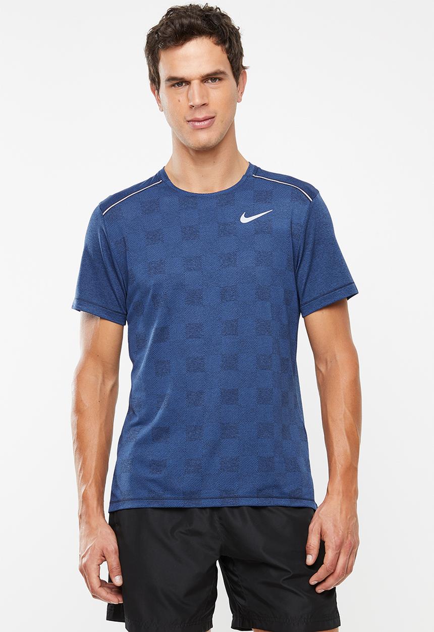 Nike - Dri-fit miler short sleeve top - navy