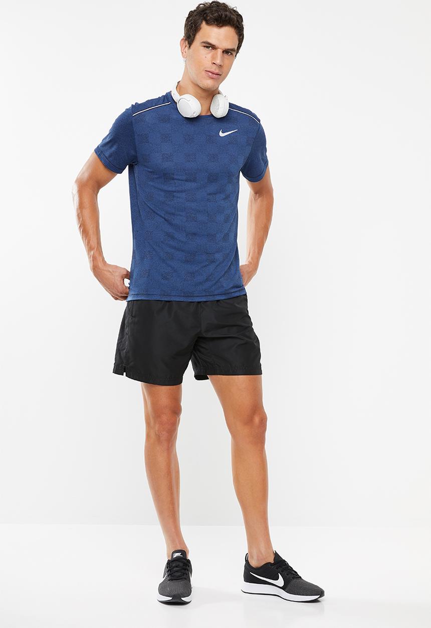 Nike - Dri-fit miler short sleeve top - navy