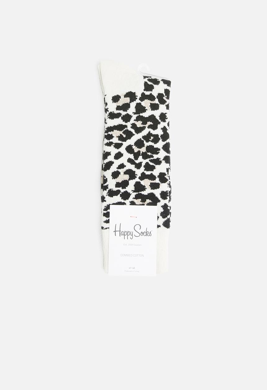 Happy Socks - Leopard print socks -black & white