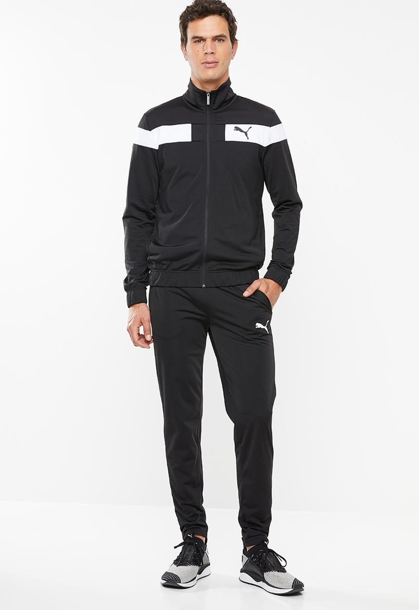 PUMA - Techstripe tricot tracksuit - black