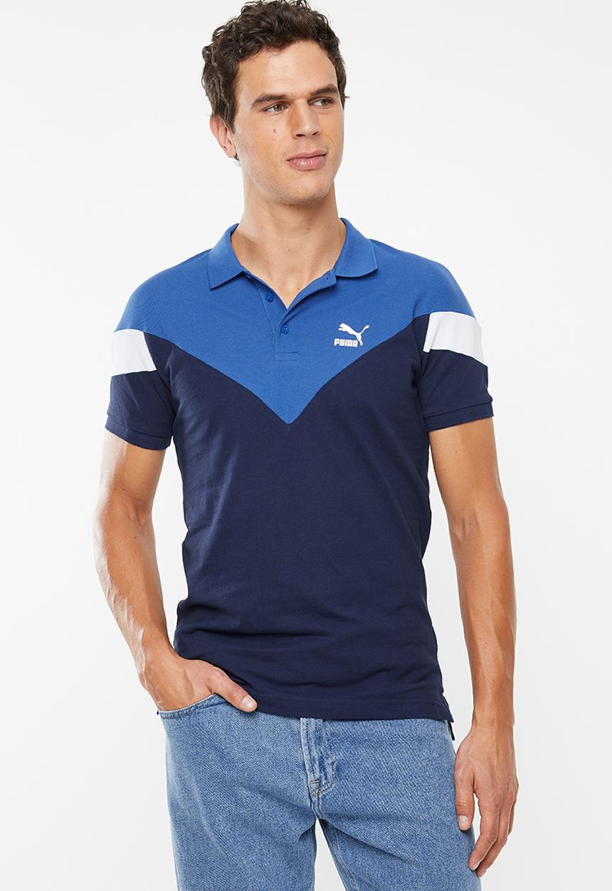 PUMA - Iconic MCS polo pique - blue & navy