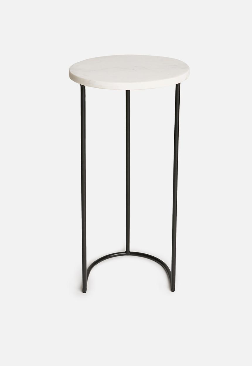 Sixth Floor - Dacian marble table - white & black