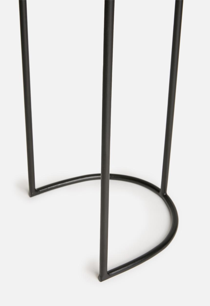 Sixth Floor - Dacian marble table - white & black