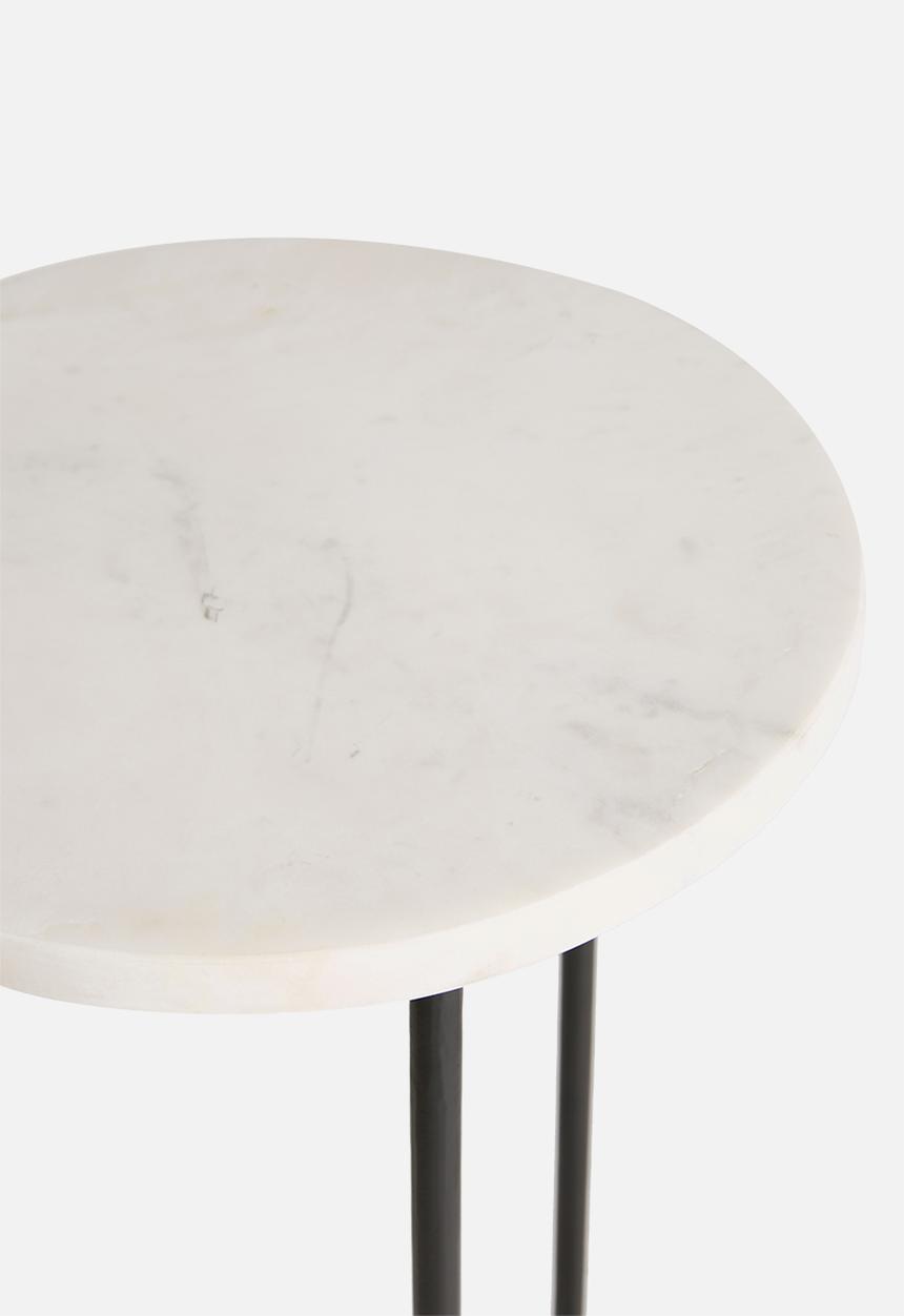 Sixth Floor - Dacian marble table - white & black