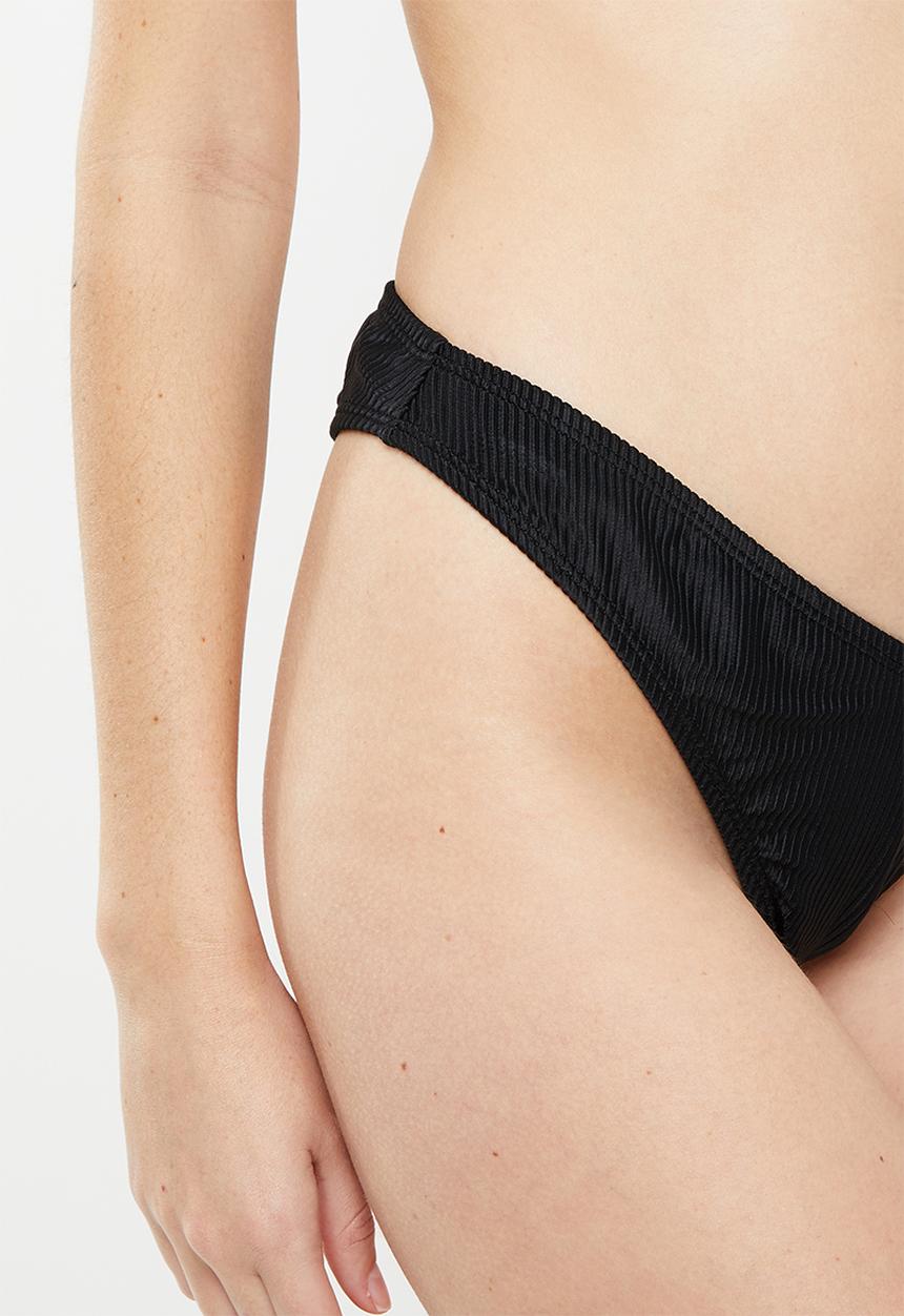 Cotton On - High side Brazilian bikini bottom  - black