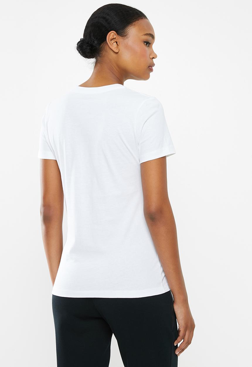 Nike - Nsw statement shine tee - white & gold 