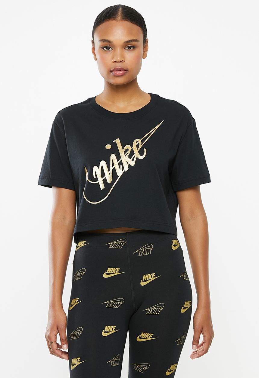 Nike - Nsw crop glitter tee - black