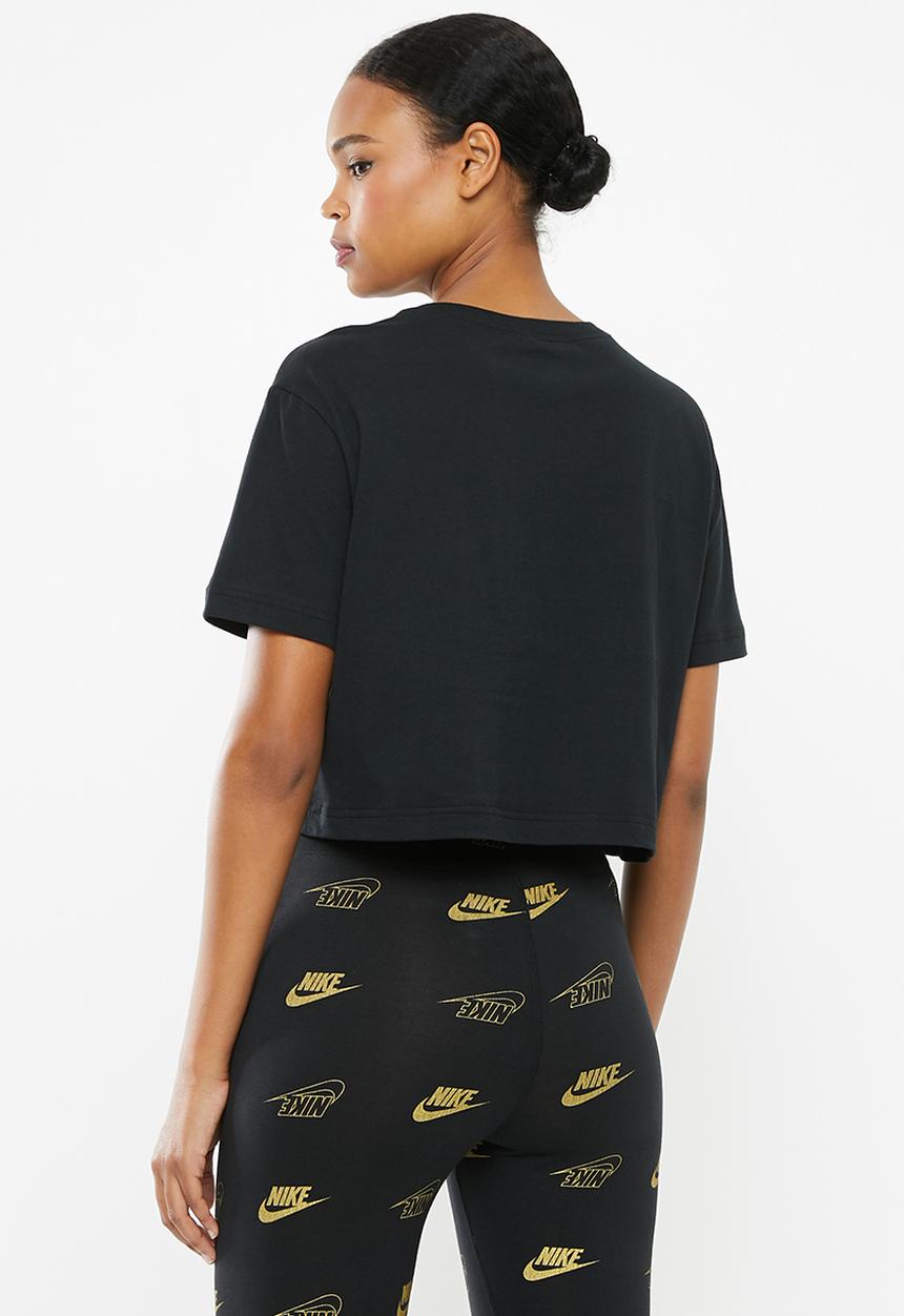 Nike - Nsw crop glitter tee - black