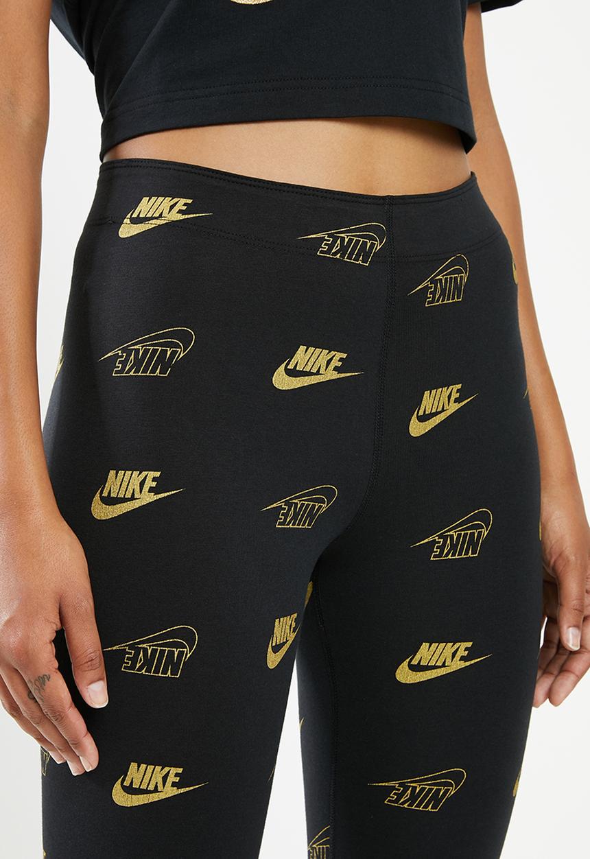 Nike - Women's nsw leggings - black & gold 