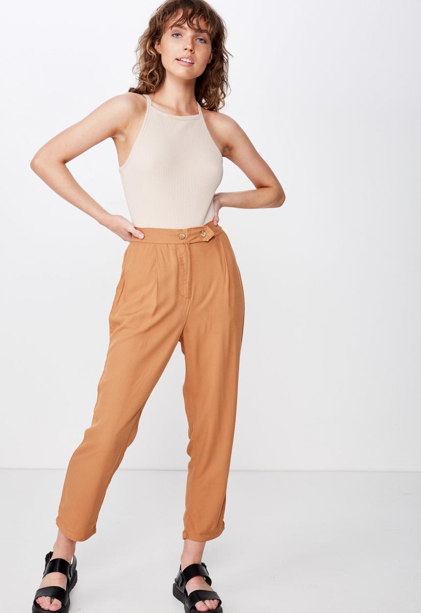 Cotton On - Ava tapered pant  - orange