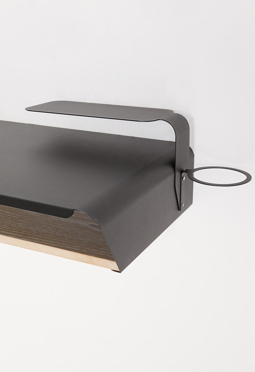 Emerging Creatives - Stockholm floating work desk with add-ons - black