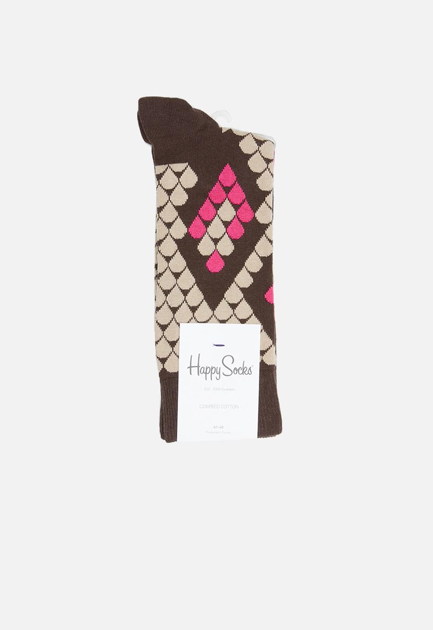 Happy Socks - Snake socks - brown & pink