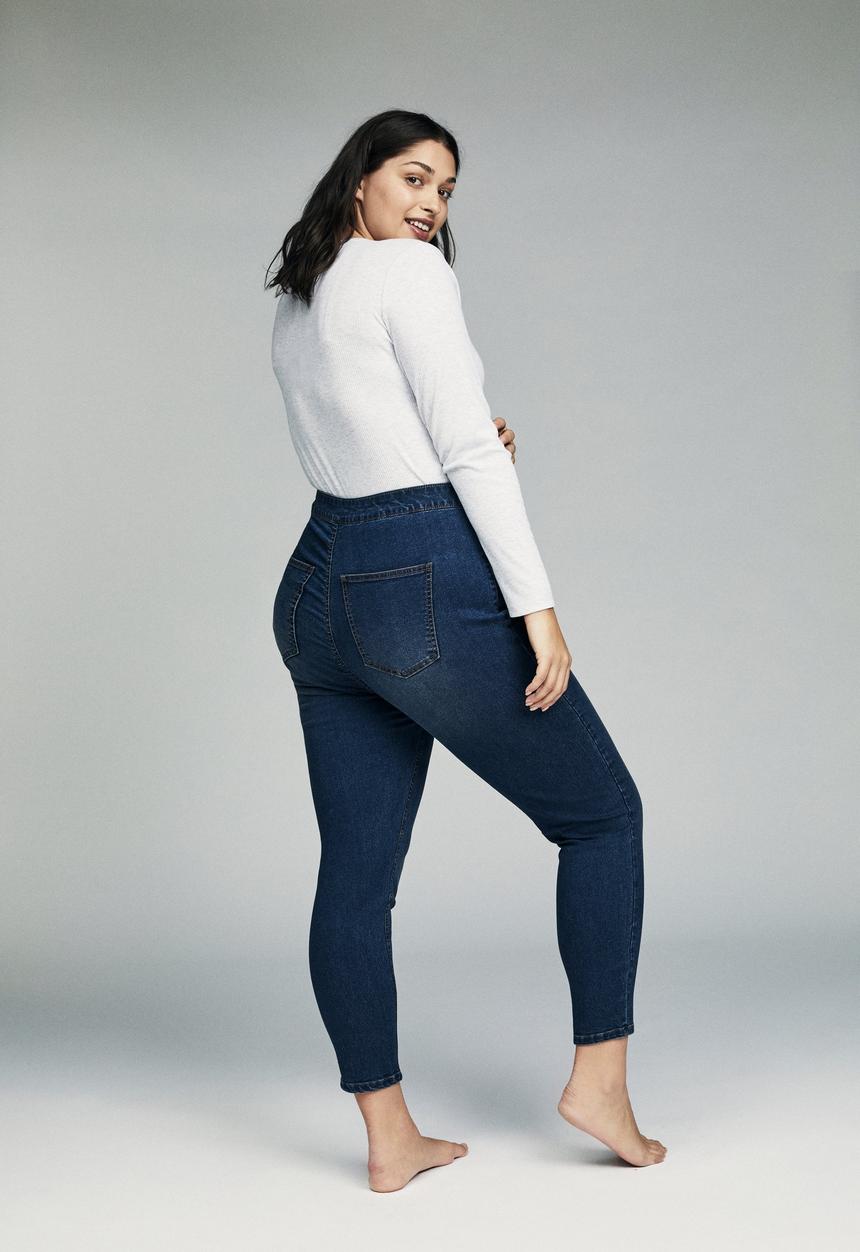 Cotton On - Curve ashley high jegging  - blue