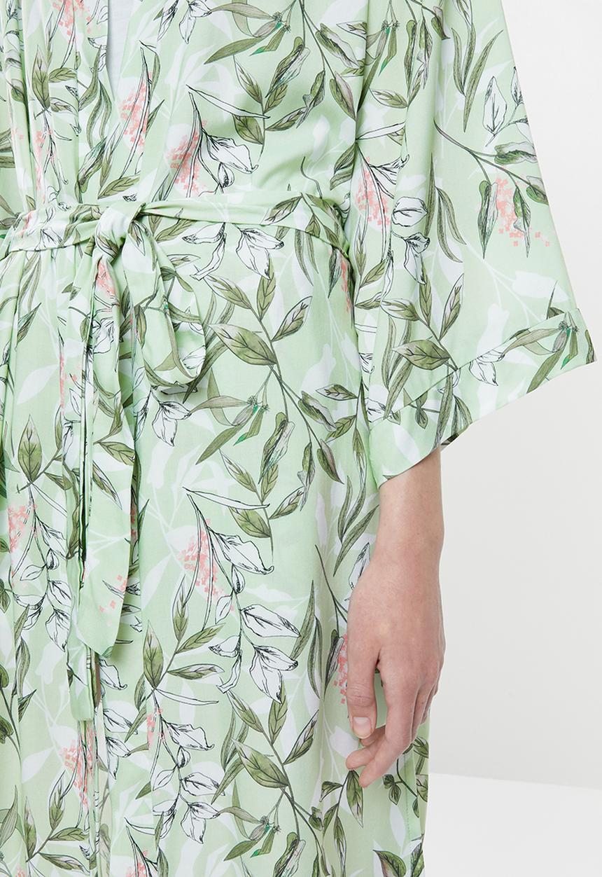 Superbalist - Printed floral robe - green