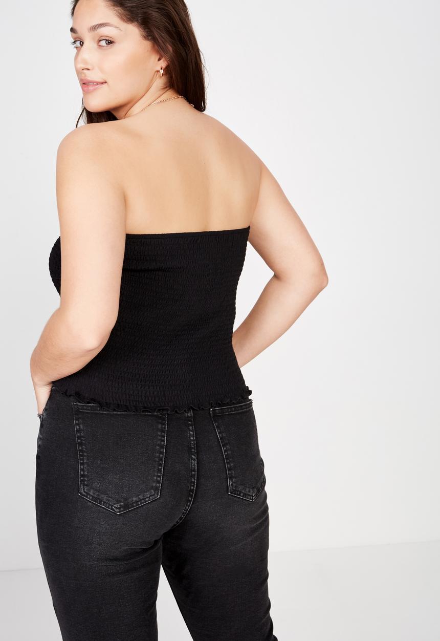 Cotton On - Curve rachel rouched tube  - black