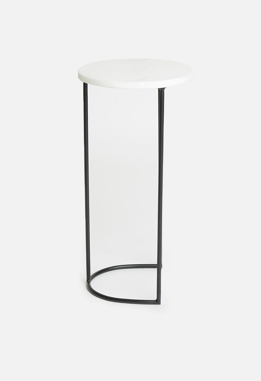 Sixth Floor - Dacian marble table - white & black