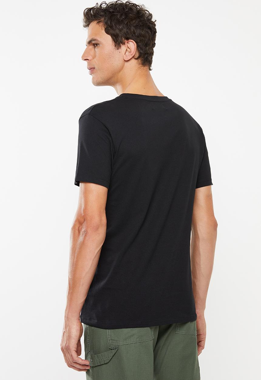 Superbalist - Plain V-neck 2 pack tees - black