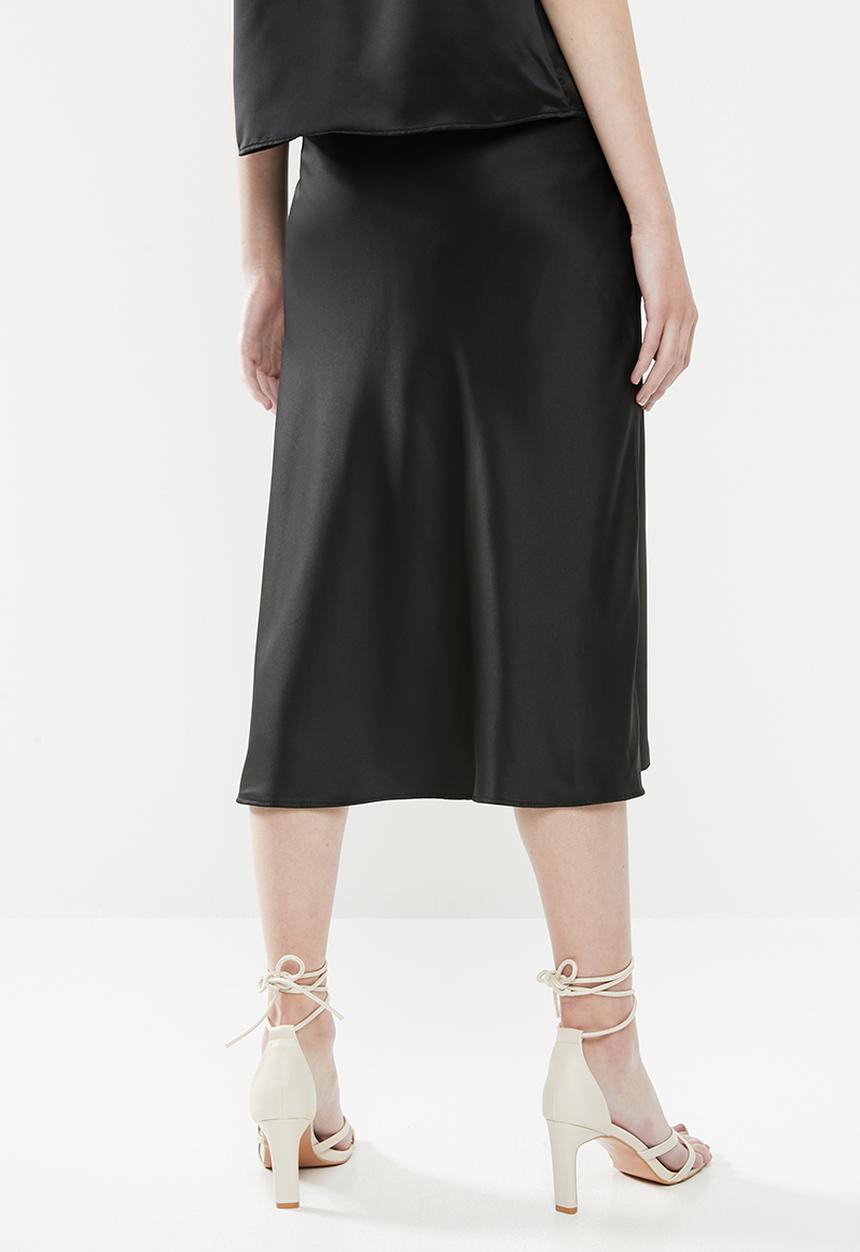 Superbalist - Midi slip skirt - black