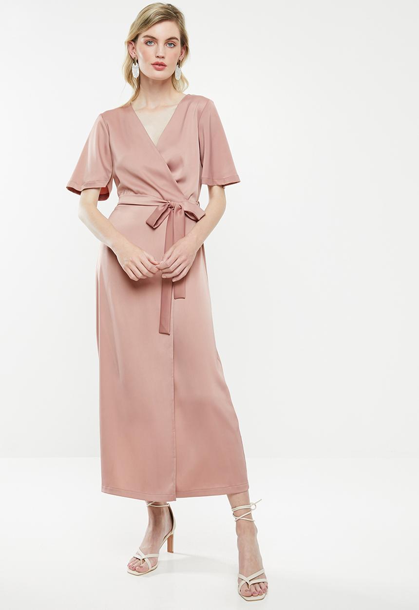Superbalist - Wrap over kimono dress - pink