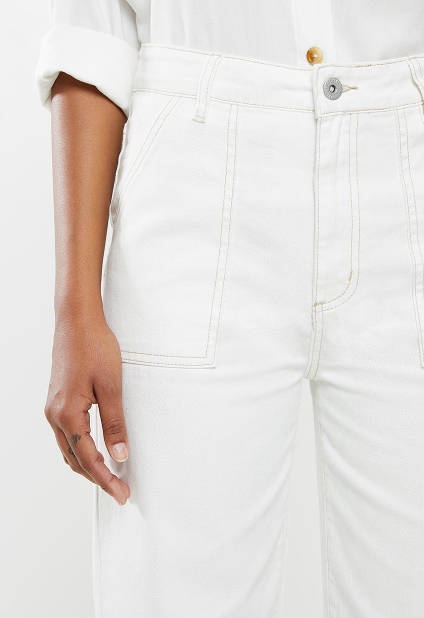 Cotton On - Wide leg jeans - cream