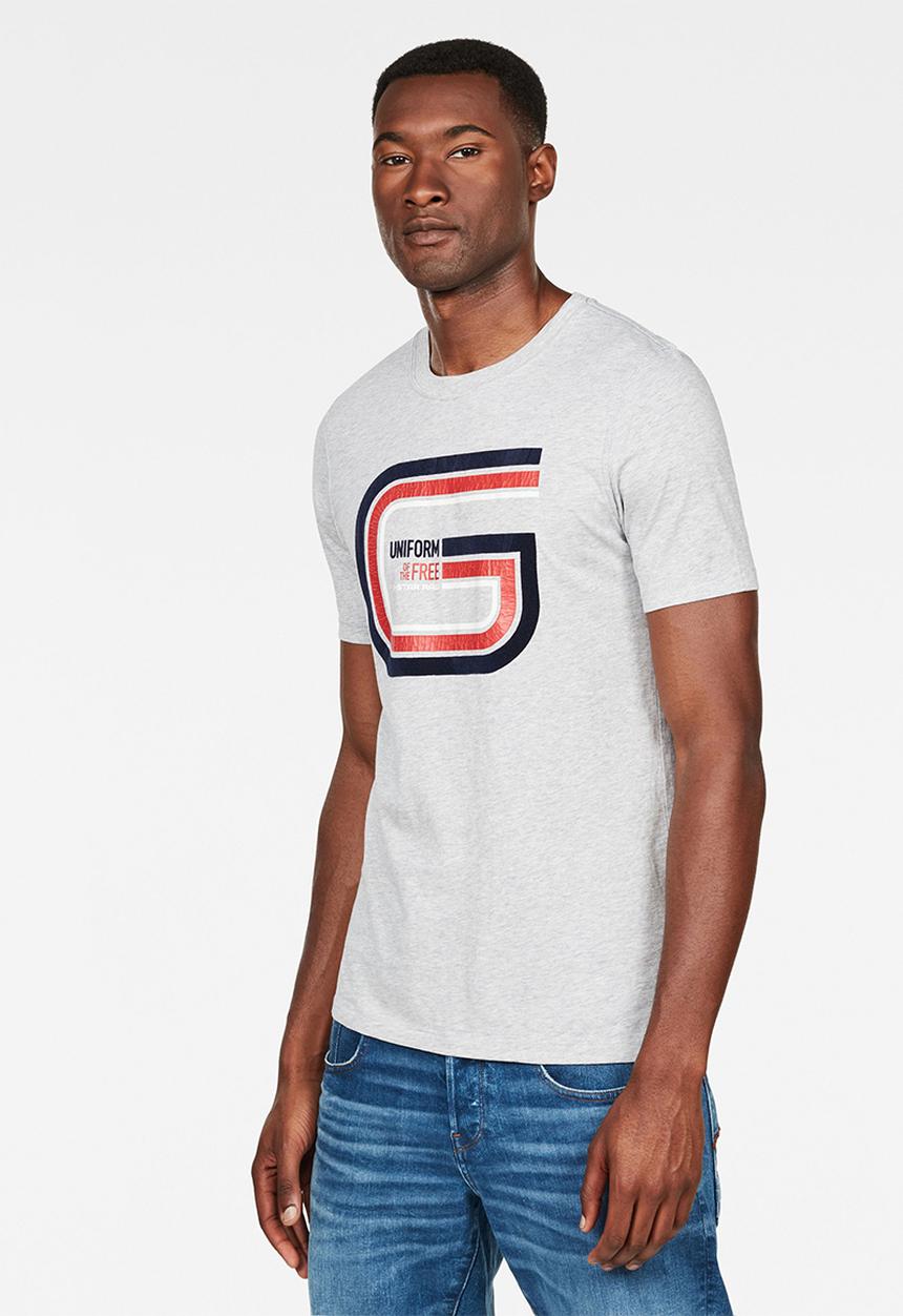 G-STAR - Graphic 6 slim short sleeve tee - grey