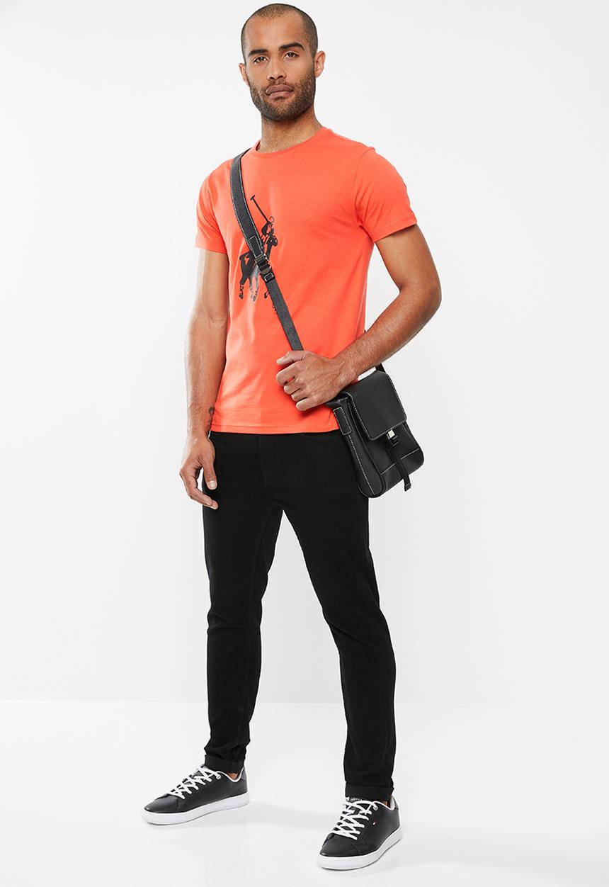 POLO - Noah big pony short sleeve crew neck - orange