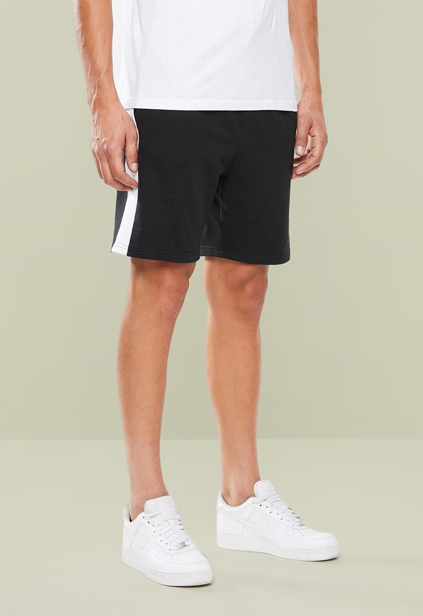 Superbalist - 1up side stripe sweat shorts - black