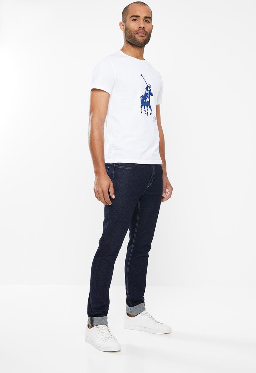 POLO - Noah big pony ss crew neck  - white