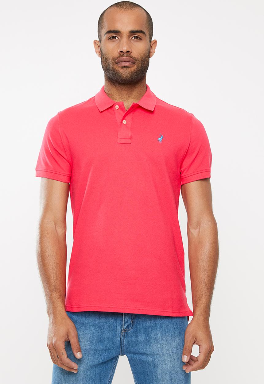 POLO - Carter custom fit short sleeve pique golfer - pink 