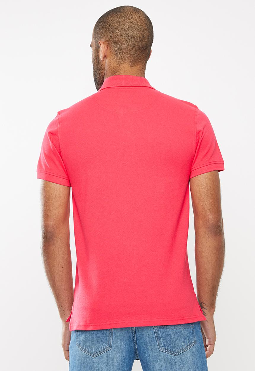 POLO - Carter custom fit short sleeve pique golfer - pink 