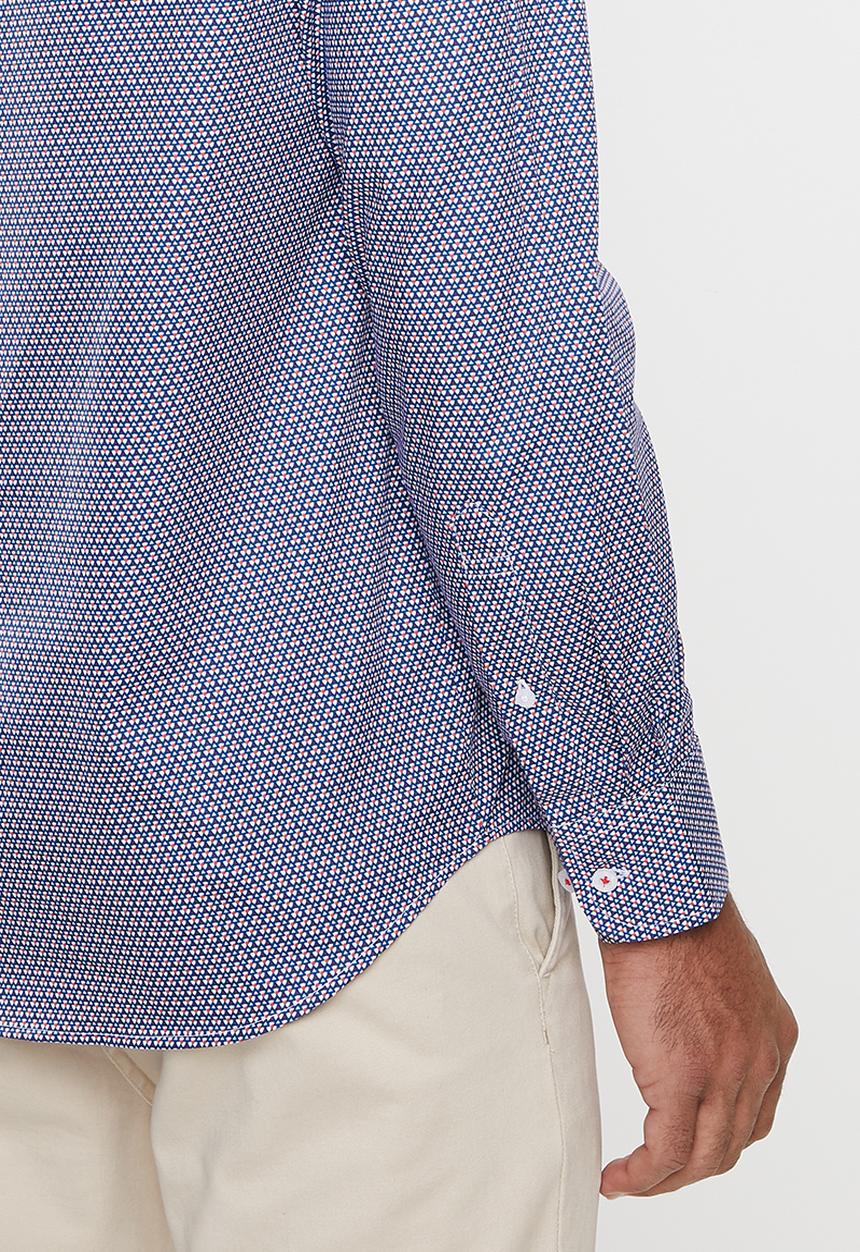 POLO - Justin geometric print signature long sleeve shirt - multi 