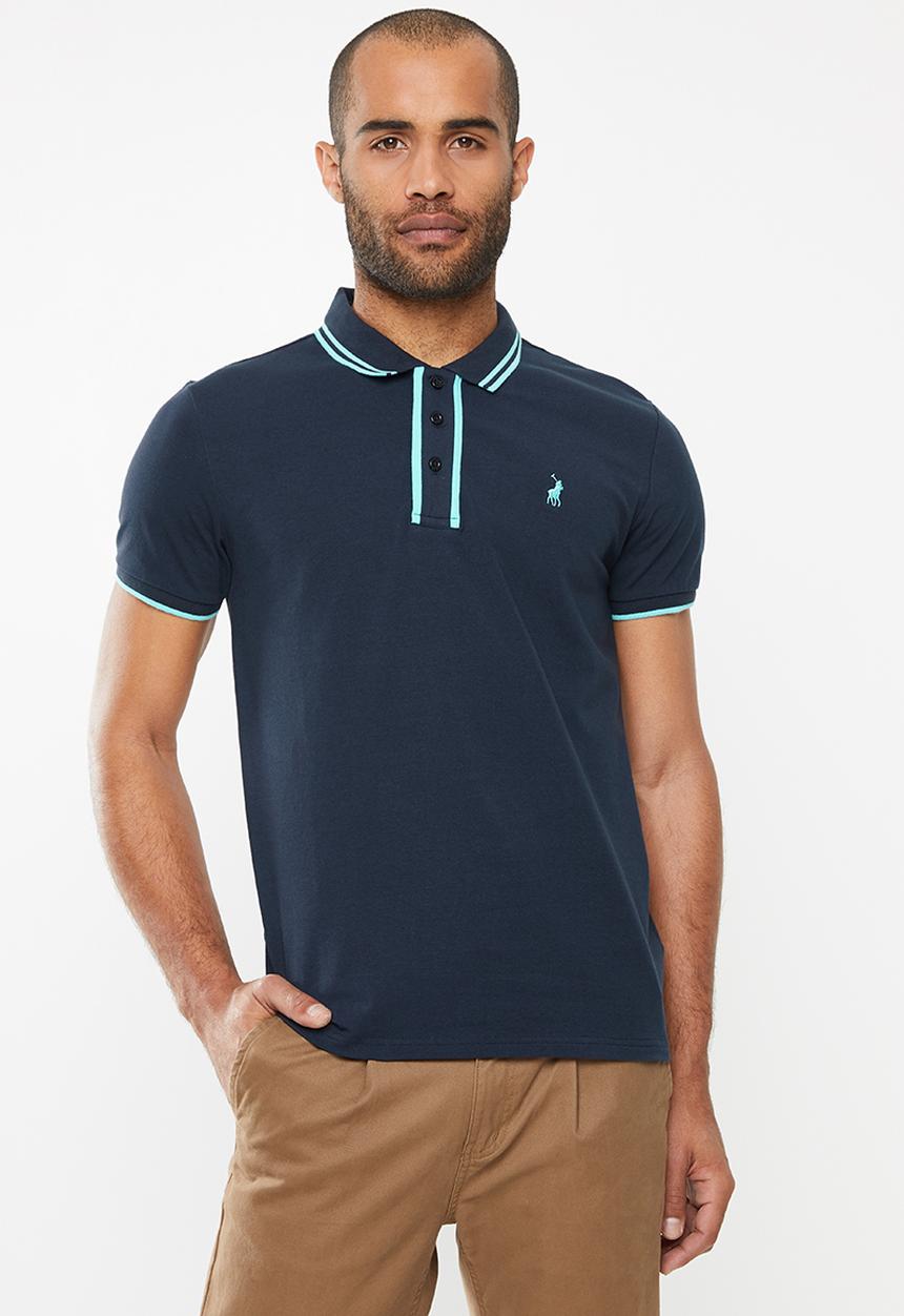 POLO - Jackson custom fit ss placket detail golfer - navy