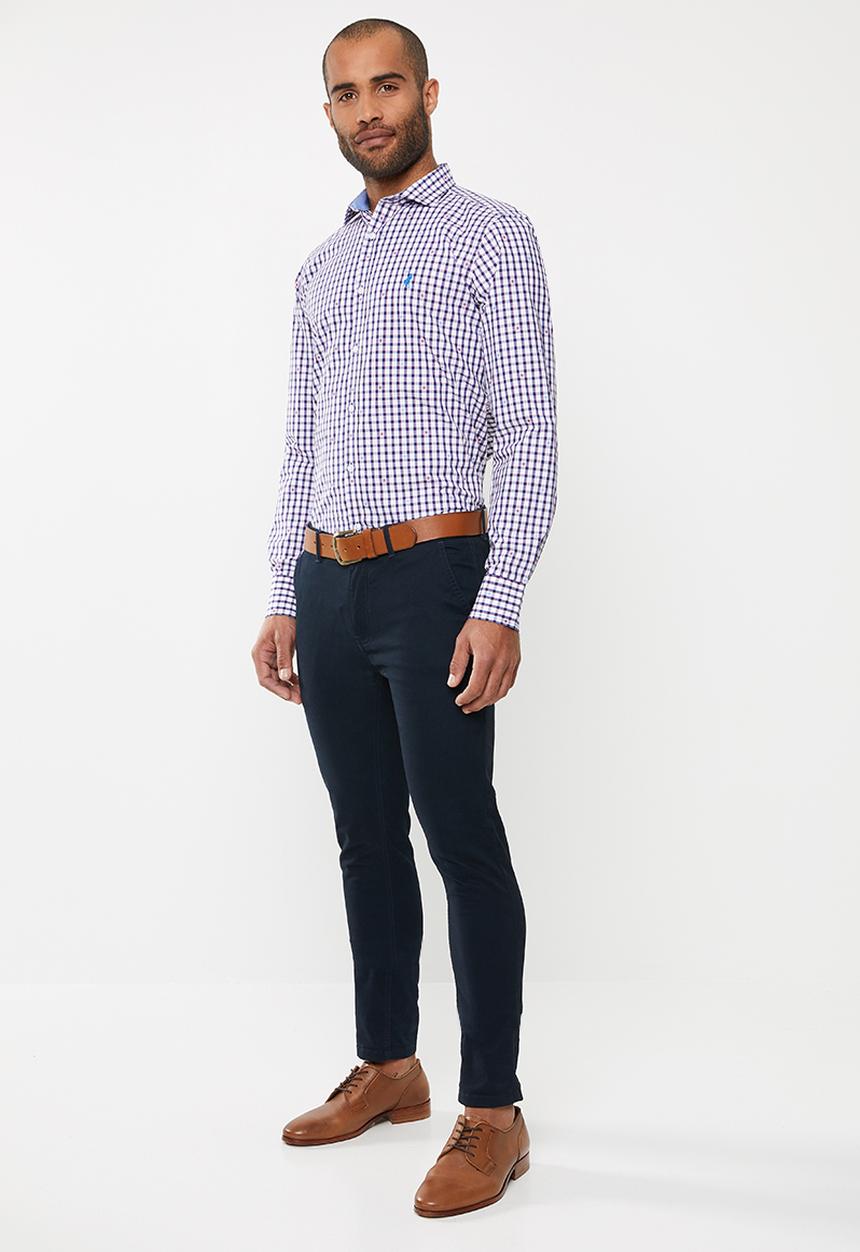 POLO - Cole check dobby signature long sleeve shirt - multi