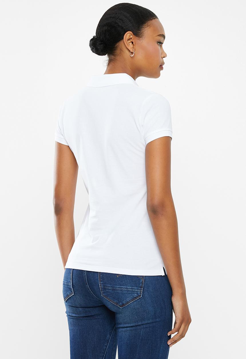 GUESS - Short sleeve classic guess polo tee - white