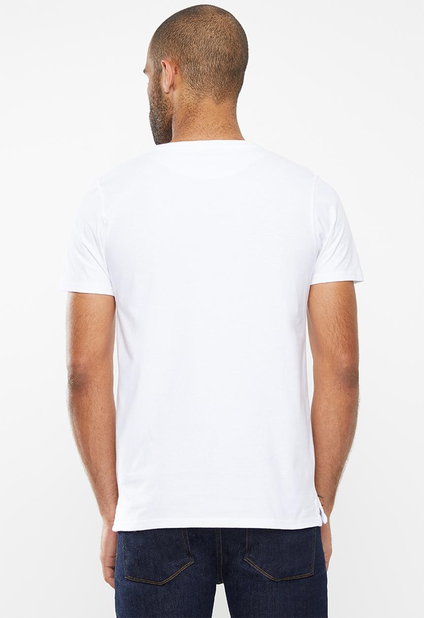 Pringle of Scotland - Dunbar peace V-neck tee - white