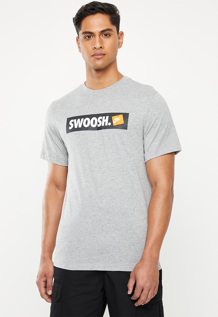 Nike - Swoosh short sleeve tee - grey & white