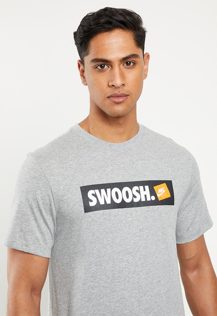 Nike - Swoosh short sleeve tee - grey & white