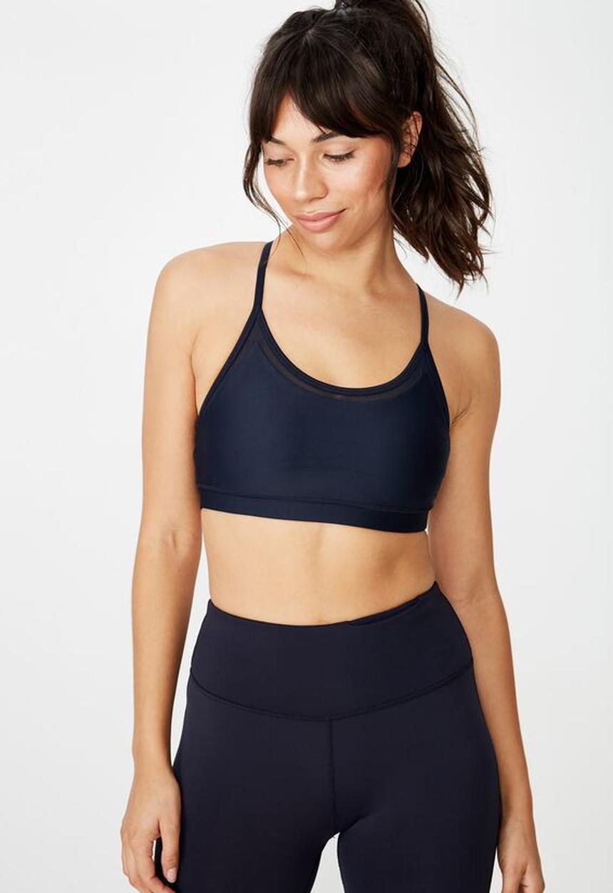 Cotton On - Mesh strappy crop - navy